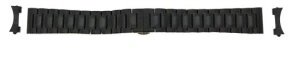 Bratara neagră deployant capat drept si curbat 12mm