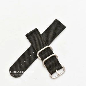 Curea din tesatura de nylon neagra catarame zulu 22mm - 4080122 - Img 2