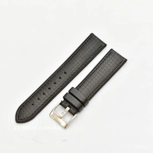 Curea hibrid silicon si piele fibra carbon neagra 24mm - 4000124