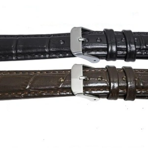 Curea maro inchis piele vitel model aligator captusita buget 18mm - 51985 - Img 2