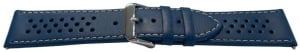 Curea model olimpic perforata albastra cu alb 22mm - 51507