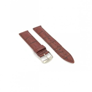 Curea piele maro castaniu model crocodil QR 18mm - 4240818