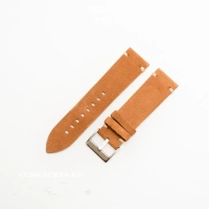 Curea piele maro deschis, nubuk vintage 24mm - 4170324 - Img 2