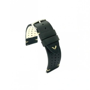 Curea piele neagra, vintage, Rally 22mm - 4350122