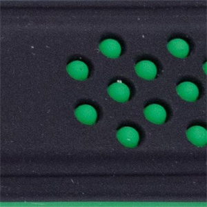 Curea silicon doua culori negru cu verde, telescop QR, 24mm -62006 - Img 2