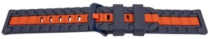 Curea silicon doua culori QR albastră cu roșu 22mm- 62251