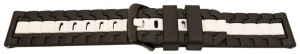 Curea silicon doua culori QR neagra cu albastru 20mm- 62248
