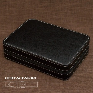 Cutie pastrare 8 ceasuri voiaj neagra