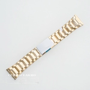 Brățara metalica aurie cu buton lateral 28mm - 58748