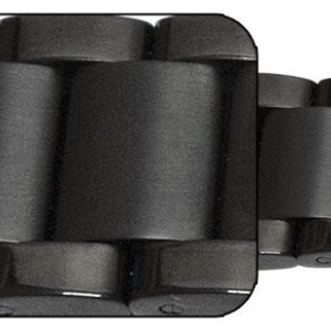 Bratara neagră deployant capat drept 18mm - 57126 - Img 2