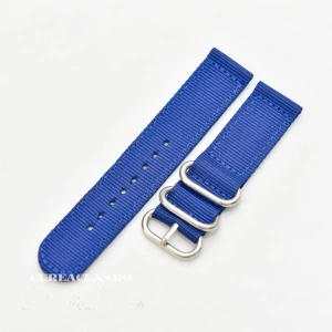 Curea din tesatura de nylon albastră catarame zulu 18mm - 4080518