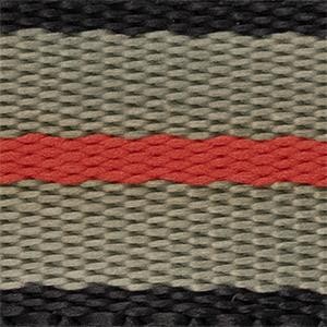 Curea NATO multicolora negru/gri/roșu 22mm catarame argintii -54090 - Img 2
