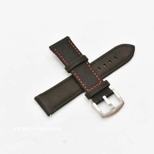 Curea panza neagra cu rosu 22mm - 51531 - Img 2