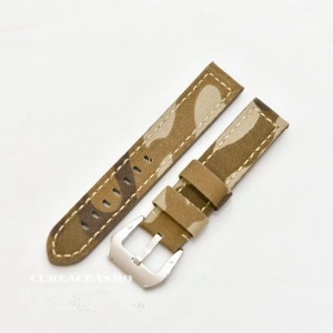 Curea pânză si piele camuflaj bej 24mm - 3702417