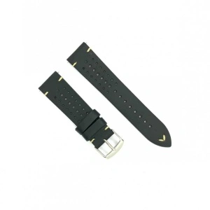 Curea piele neagra, vintage, Rally 22mm - 4350122 - Img 2