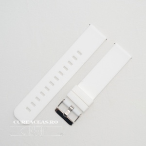Curea silicon albă, telescop QR, 18mm -402218