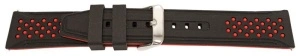 Curea silicon doua culori negru cu roșu, telescop QR, 22mm -60730