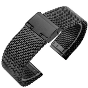 Bratara milaneza neagră 22mm