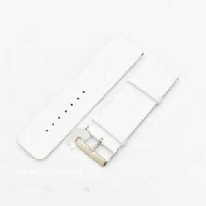 Curea piele vitel alba plata,semi lucioasa 22mm - 3272222