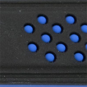 Curea silicon doua culori negru cu albastru, telescop QR, 24mm -62003 - Img 2