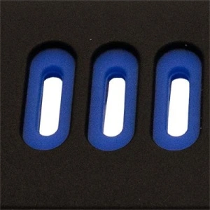 Curea silicon doua culori QR neagra cu albastru 20mm- 62204 - Img 4