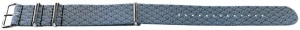 Curea NATO bleu wifi 22mm catarame argintii - 54045