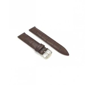 Curea piele maro inchis model crocodil QR 22mm - 4240222