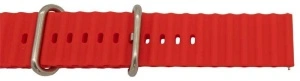 Curea silicon roșie cutata cu telescop QR 22mm - 63054 - Img 3