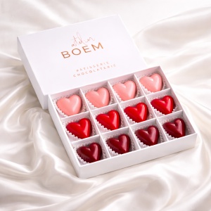 Cutie 12 Praline Inimi Ciocolata Boeme Chocolaterie Vday - Img 2