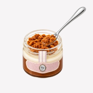Crema de ciocolata alba cu migdale si biscuiti Happiness, Laurence 50g