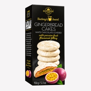 Turtă dulce glazurată cu ciocolată albă și fructul pasiunii Kopernik 150g