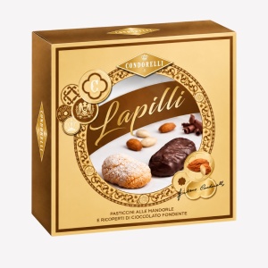 Fursecuri Artizanale cu Migdale si Ciocolata Neagra Lapilli Condorelli 250g