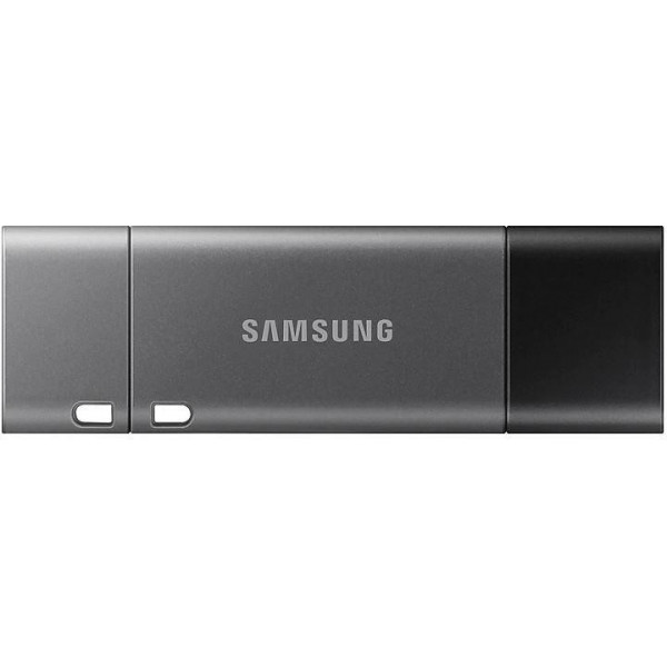 MEMORIE USB SAMSUNG 64 GB, USB 3.1 | USB 3.1 Type-C, cu capac, carcasa metalica, negru | argintiu
