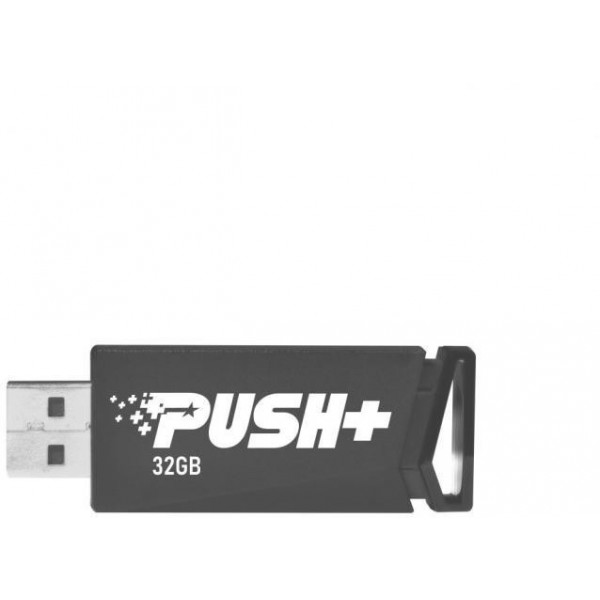 MEMORIE USB 3.2 PATRIOT PUSH+, 32 GB, profil mic, negru