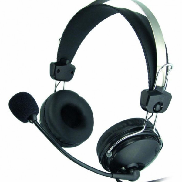CASTI A4tech ComfortFIt , cu fir, standard, utilizare multimedia, microfon pe brat, conectare prin Jack 3.5 mm x 2, negru