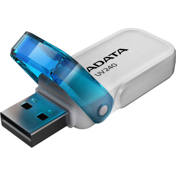 MEMORIE USB 2.0 ADATA 16 GB, cu capac, carcasa plastic, alb
