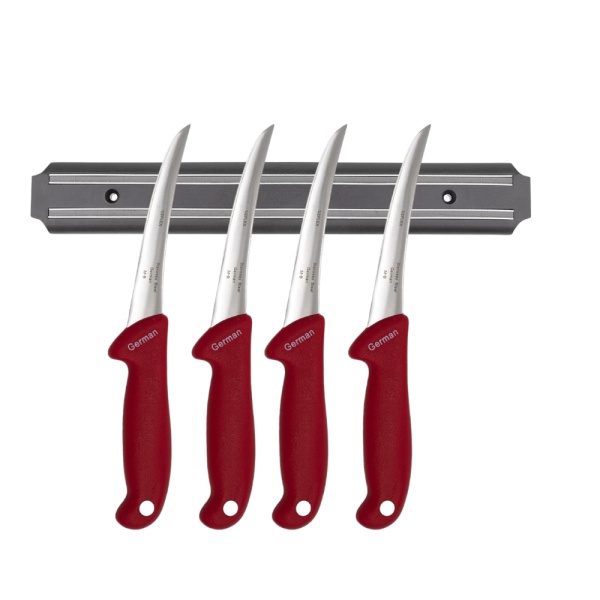 Set 4 cutite dezosare GS-Rosu si un suport magnetic