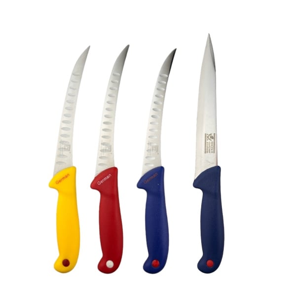 Set 3 cutite pentru filetare-transare cu alveole si 1 cutit cu dublu tais Ringen K