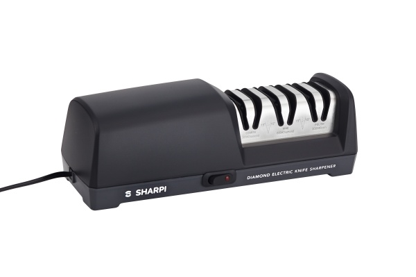 Dispozitiv electric de ascutit cutite cu diamant SHARPI, unghi fix 15 grade, 3 granulatii de ascutire 360/600/1000