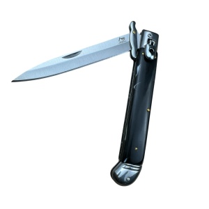Briceag automat HawkBlack AKC67, lama otel carbon 12.5 cm, design ergonomic, sistem de blocare Bolster Lock, husa inclusa - Img 2