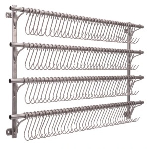 Carlige macelarie afumat carne, 4 mm grosime, 17 cm lungime, 100 buc