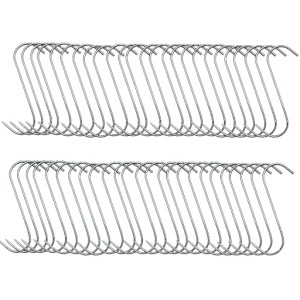 Carlige macelarie pentru afumat sunca, 4 mm grosime, 14 cm lungime, 50 buc