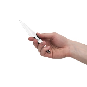 Cutit cu teaca pentru gat NCK2 BeaverCraft, lama otel 7 cm, teaca din piele de vaca - Img 2