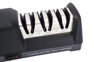Dispozitiv electric de ascutit cutite cu diamant SHARPI, unghi fix 15 grade, 3 granulatii de ascutire 360/600/1000 - Img 2