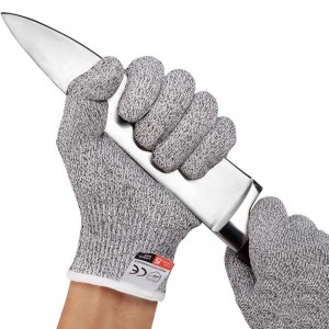 Manusi protectie anti-taiere, marime universala, textil/poliuteran, nivel 5 de protectie, gri - Img 2