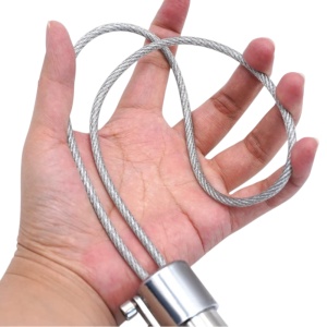 Pachet 2x lasou metalic autoblocant pentru animale, 60 cm, otel inox - Img 6