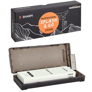 Piatra pentru ascutit Spash&Go SHARPI, 2 granulatii 240/1000, diamant pentru rectificare piatra inclus - Img 3