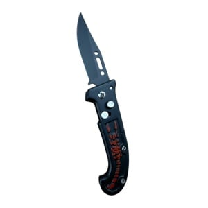 Briceag automat ScorpionBlack, lama otel carbon 7 cm, lungime totala 16.2 cm, sistem de blocare Push Buton - Img 1