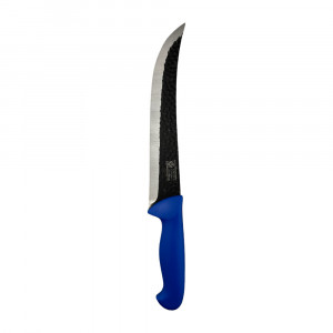 Cutit forjat cu lama curbata, lata si rigida, RINGEN K. 39 cm, Albastru
