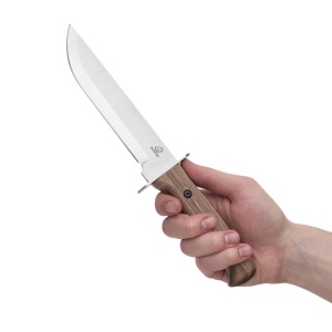 Cutit outdoor TLK1 BeaverCraft, lama 16 cm, maner lemn nuc, teaca din piele naturala - Img 2